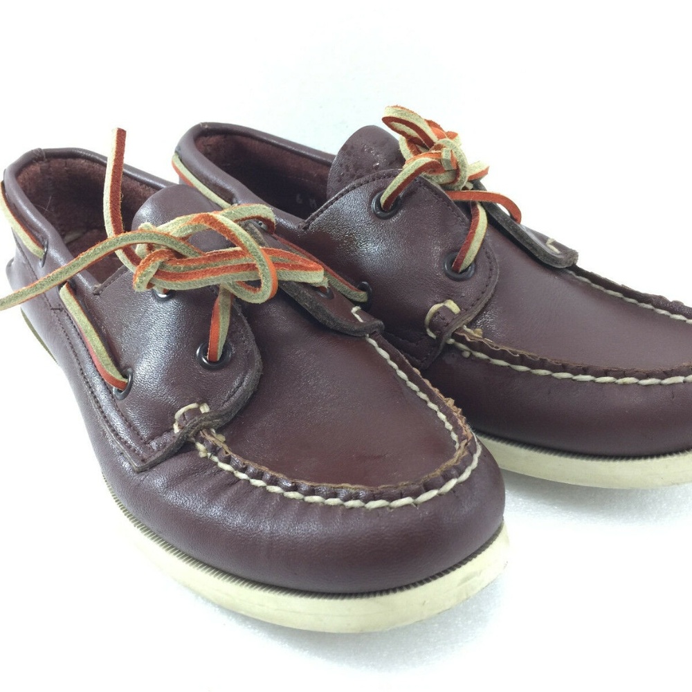 Sperry 6 M Womens Brown Leather Boat Deck Shoes
